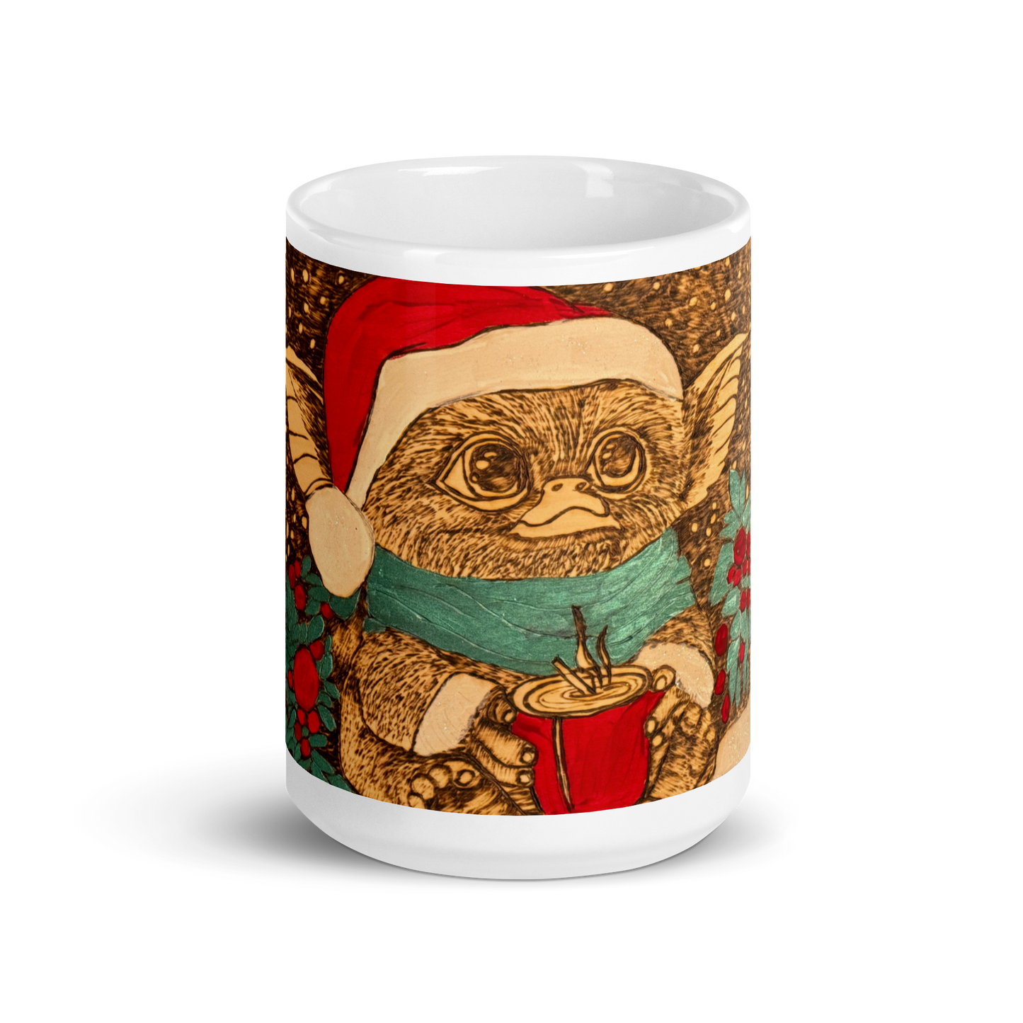 White glossy mug