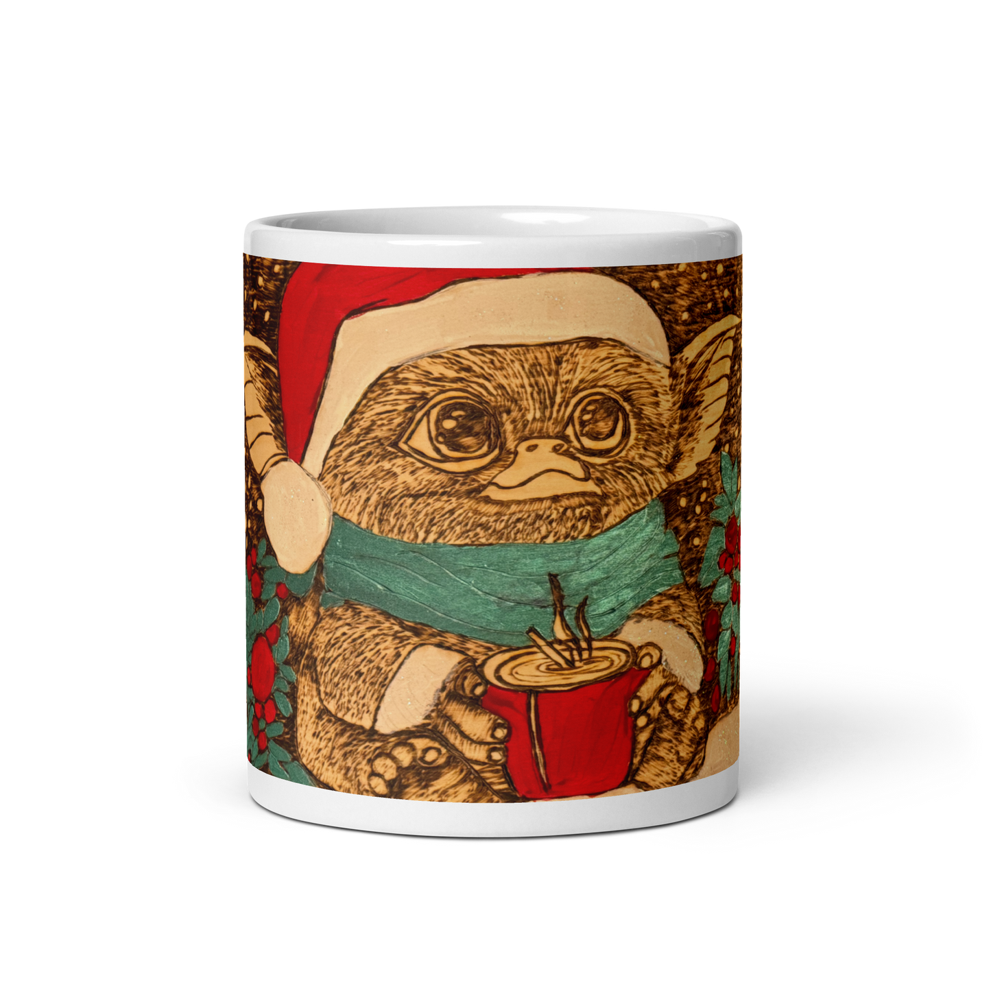 White glossy mug