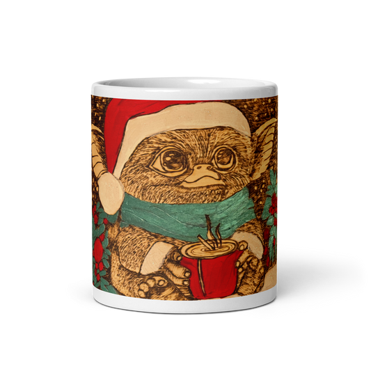 White glossy mug